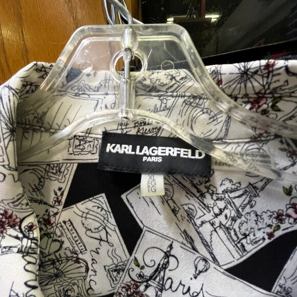 Karl Lagerfeld Black and White Blouse - Picture 3 of 3